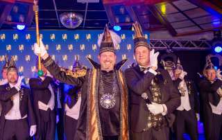 Prins Bas II en sik Rogier. De 68e stadsprins van de Boeskoolstad Oldenzaal