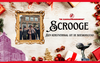 Kerstgroet OCV De Kadolstermennekes Scrooge in de Boeskoolstad