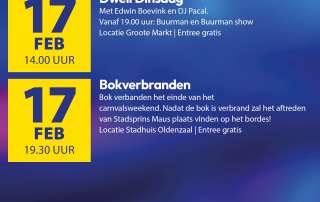 Programma Carnaval 2026 - Dinsdag