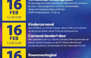 Programma Carnaval 2026 - Maandag